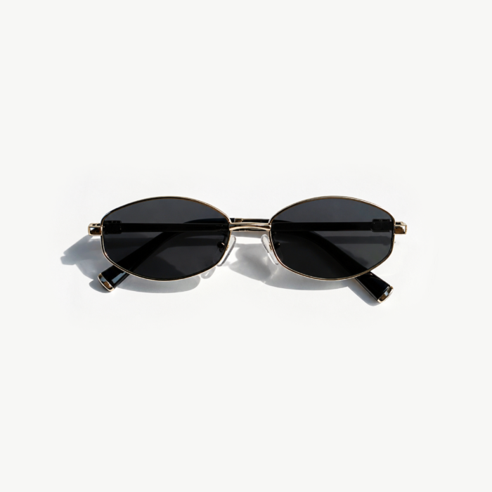 Miu Miu Gold-Frame Black Lens Sunglasses
