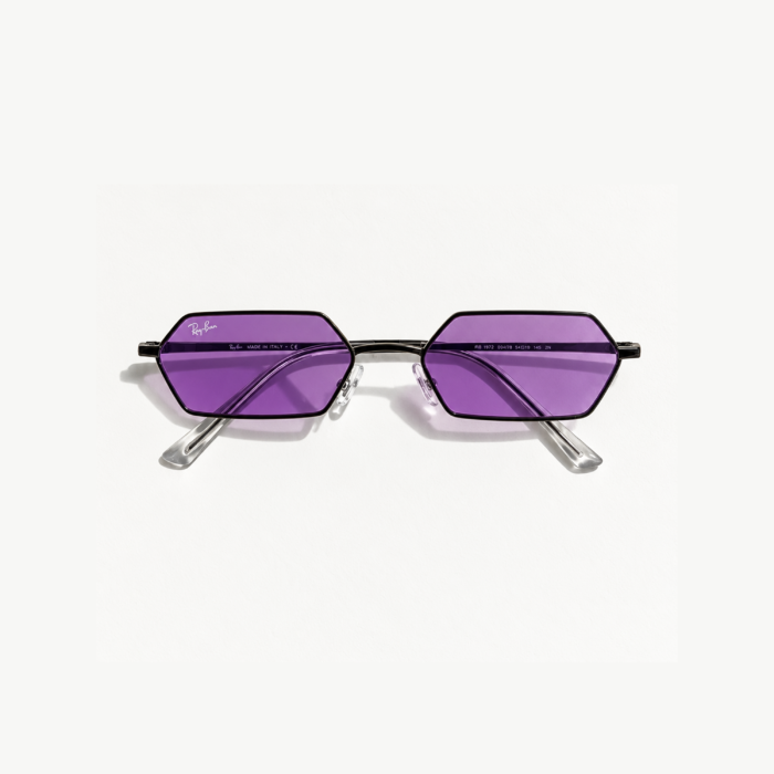 Ray-Ban Hexagonal Purple Lens Sunglasses